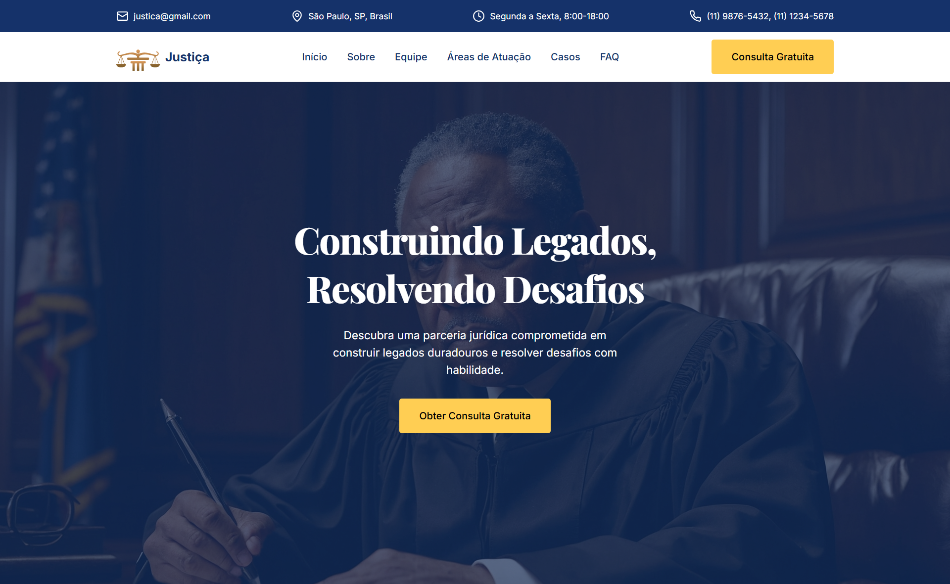 Digital presence hero section