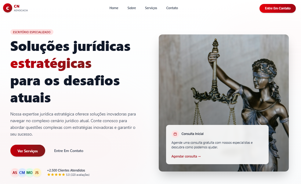 Modern product building hero section